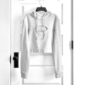 Christina Haack Alo Yoga Peak Crop Cutout Hoodie Sweatshirt